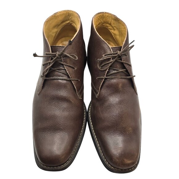 Sandro Men's Comfort Soft Gel Brown Leather Boots Size 10D - Picture 3 of 9